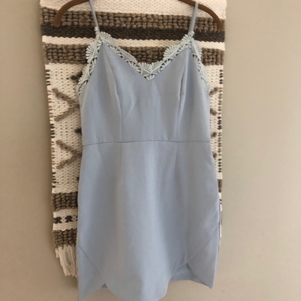 Tobi Dress with Tulip Hem and Lace Detail